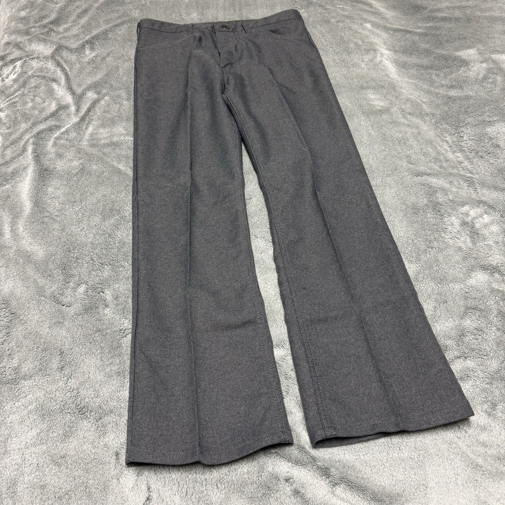 Vintage Wrangler Polyester Pants Mens 32x30 Gray USA Cowboy Western Americana